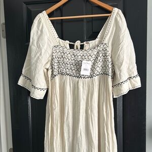 Free People Cream and Black Maxi Dress